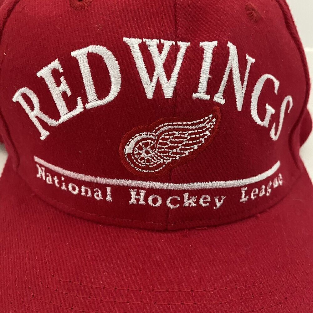 Vintage Detroit Red Wings Hat Cap Adjustable Drew Pearson NHL Hockey Mens - Picture 2 of 9